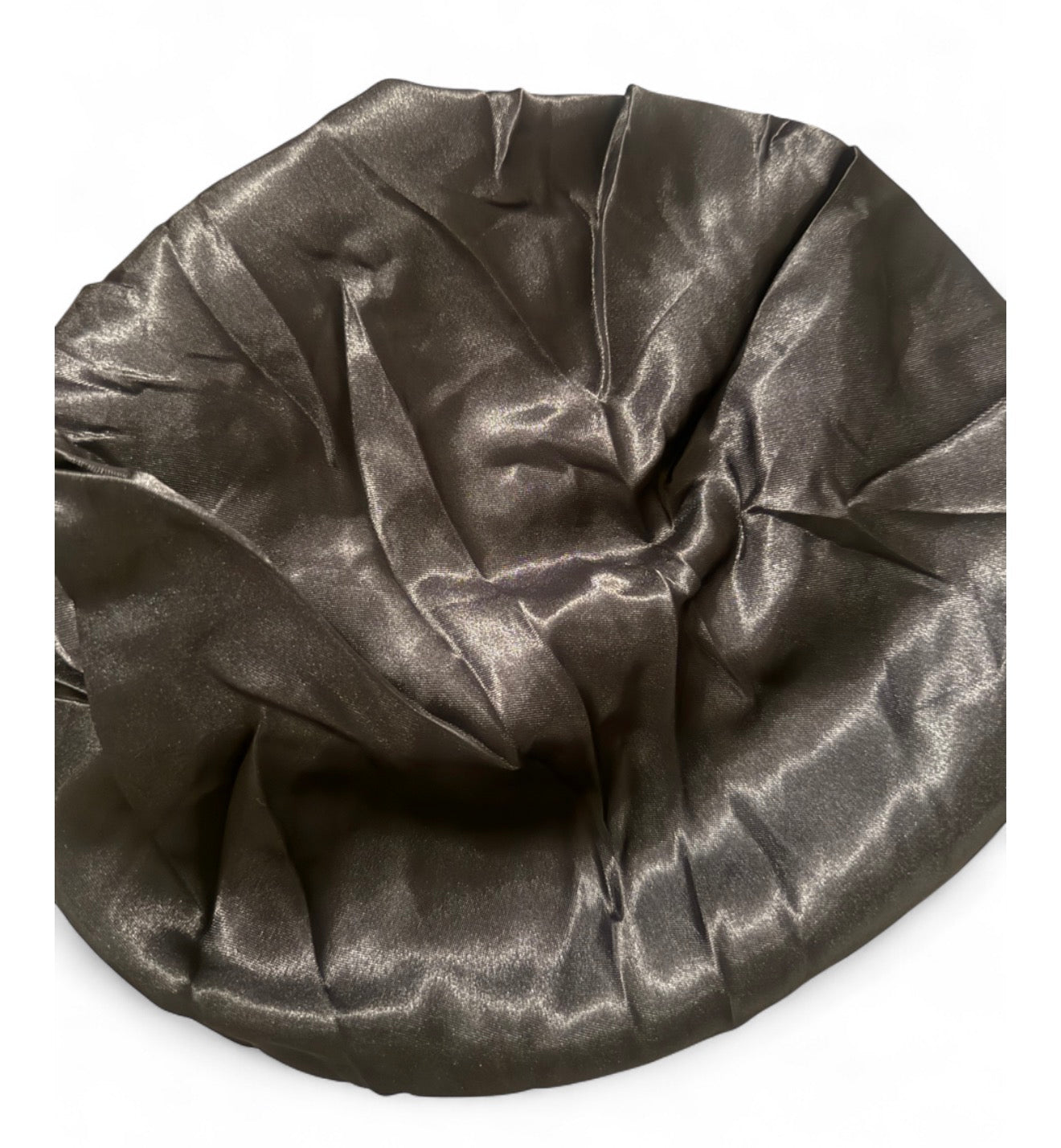 Black satin bonnet