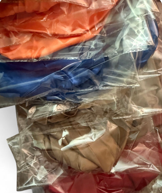 Colored satin bonnets